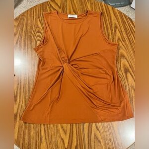 Zenana Burnt Orange Tank Top - Size Large